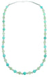 Aventurine and Amazonite Sterling Silver Bead Necklace RX115252